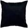 Bella Black Zigzag Solid 18" Square Beaded Throw Pillow 