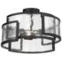 Bella Collina 18" Wide Coal Black 3-Light Ceiling Light