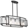 1_Bella Collina 48" Wide Coal Black 5-Light Island Chandelier