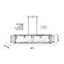 5_Bella Collina 48" Wide Coal Black 5-Light Island Chandelier more views