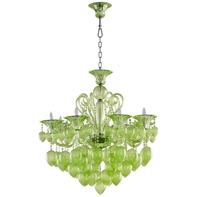 Image 1 Bella Green Glass Chandelier