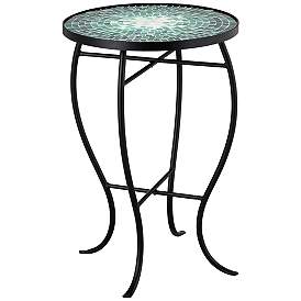 Image2 of Bella Green Mosaic Outdoor Accent Table