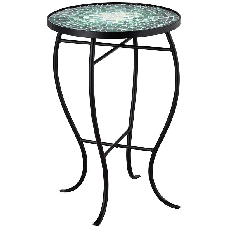 Image 2 Bella Green Mosaic Outdoor Accent Table