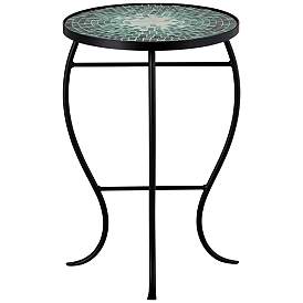 Image5 of Bella Green Mosaic Outdoor Accent Tables Set of 2 more views