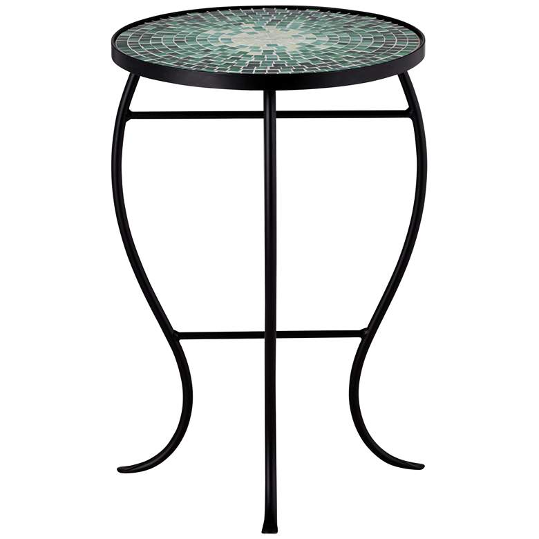 Image 5 Bella Green Mosaic Outdoor Accent Tables Set of 2 more views