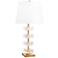 Bella Natural Brass Glass Flowers Table Lamp