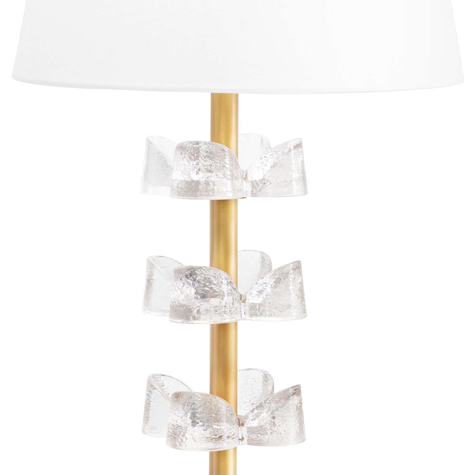 Image 4 Bella Natural Brass Glass Flowers Table Lamp more views