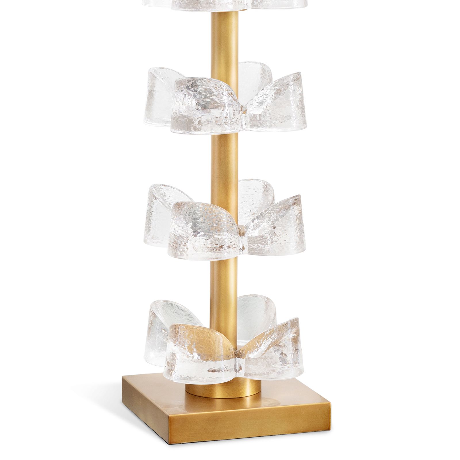 Image 5 Bella Natural Brass Glass Flowers Table Lamp more views