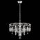 Bella Rose 24" Wide Antique Silver and Crystal Chandelier
