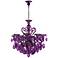 Bella Vetro Purple Glass Chandelier