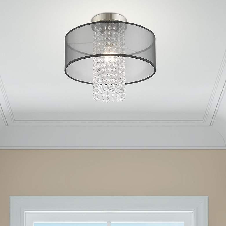 Image 1 Bella Vista 1 Light Brushed Nickel Ceiling Mount