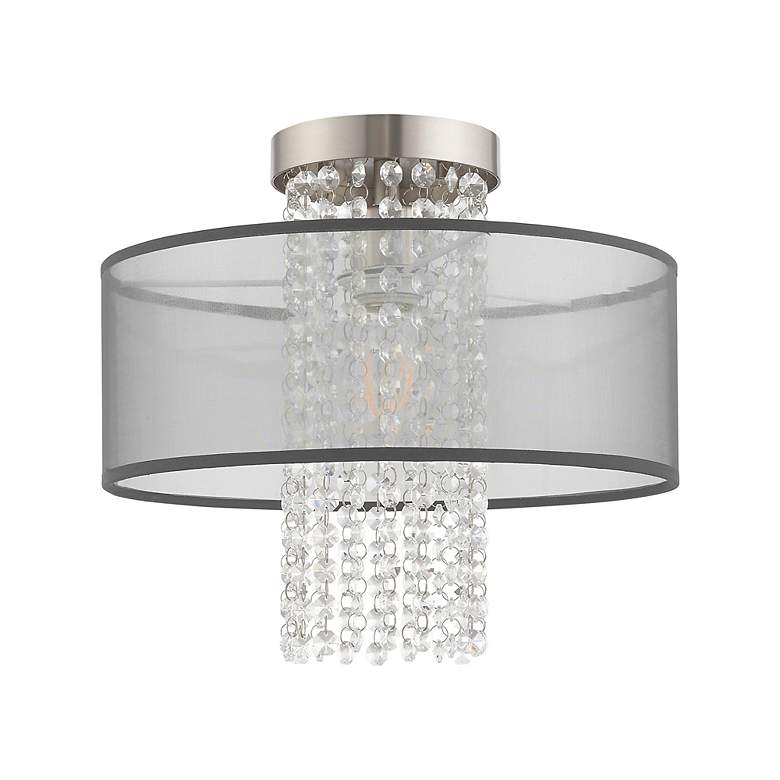 Image 4 Bella Vista 1 Light Brushed Nickel Ceiling Mount more views