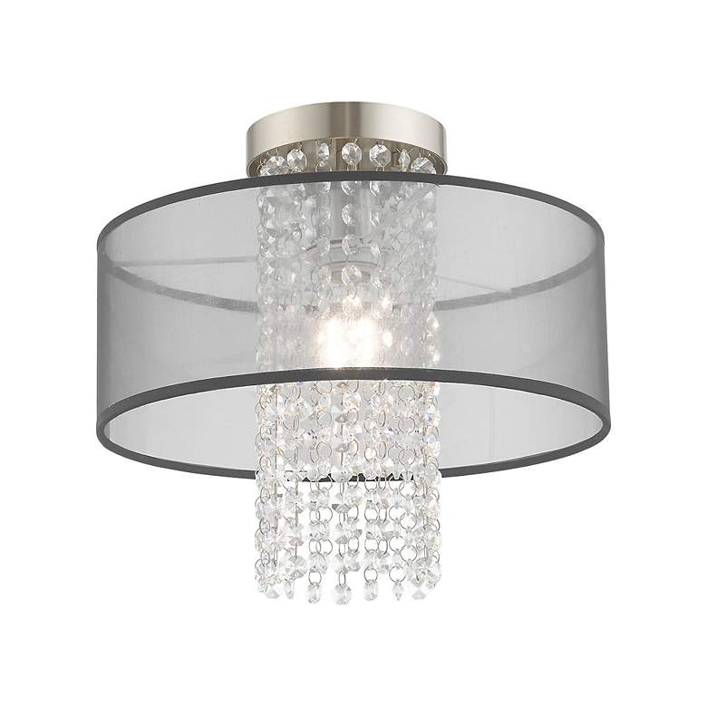 Image 5 Bella Vista 1 Light Brushed Nickel Ceiling Mount more views