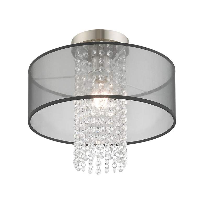 Image 6 Bella Vista 1 Light Brushed Nickel Ceiling Mount more views