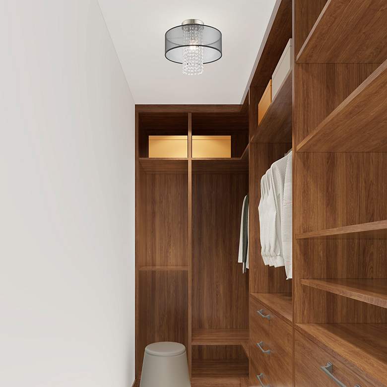 Image 7 Bella Vista 1 Light Brushed Nickel Ceiling Mount more views