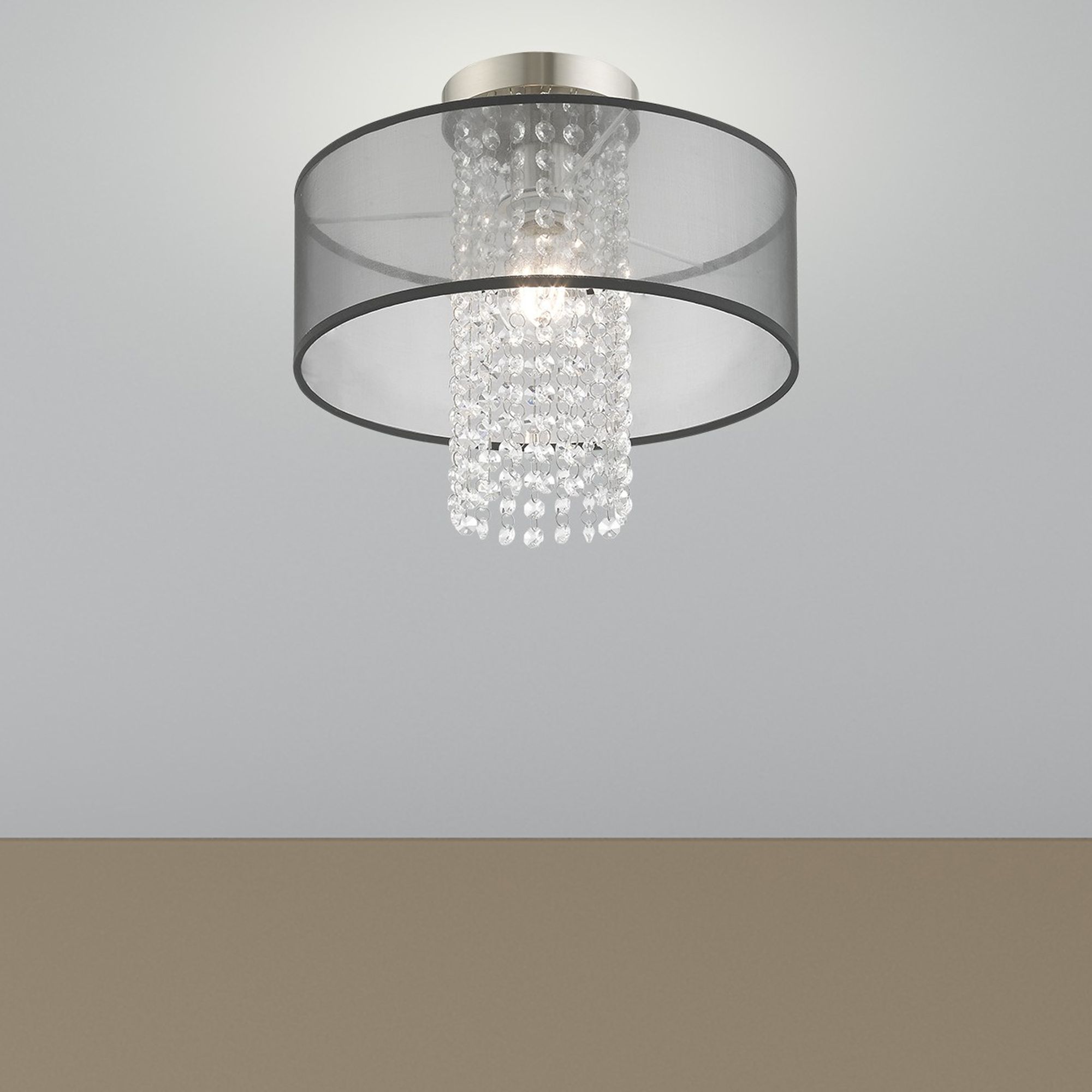 Bella Vista 1 Light Brushed Nickel Ceiling Mount