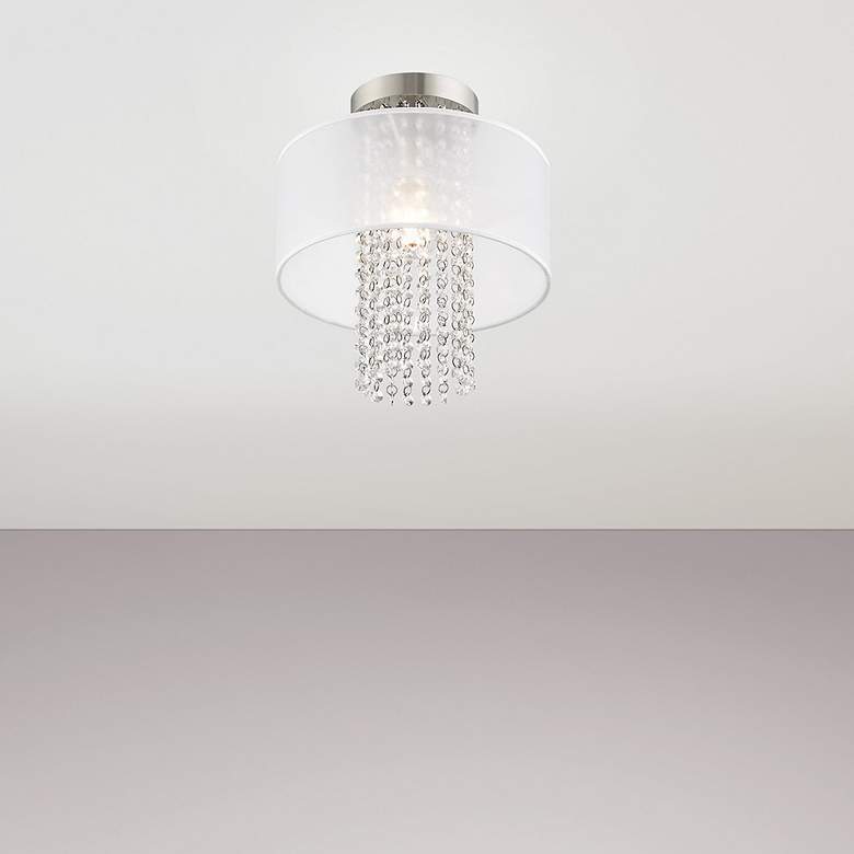 Image 1 Bella Vista 1 Light Brushed Nickel Ceiling Mount