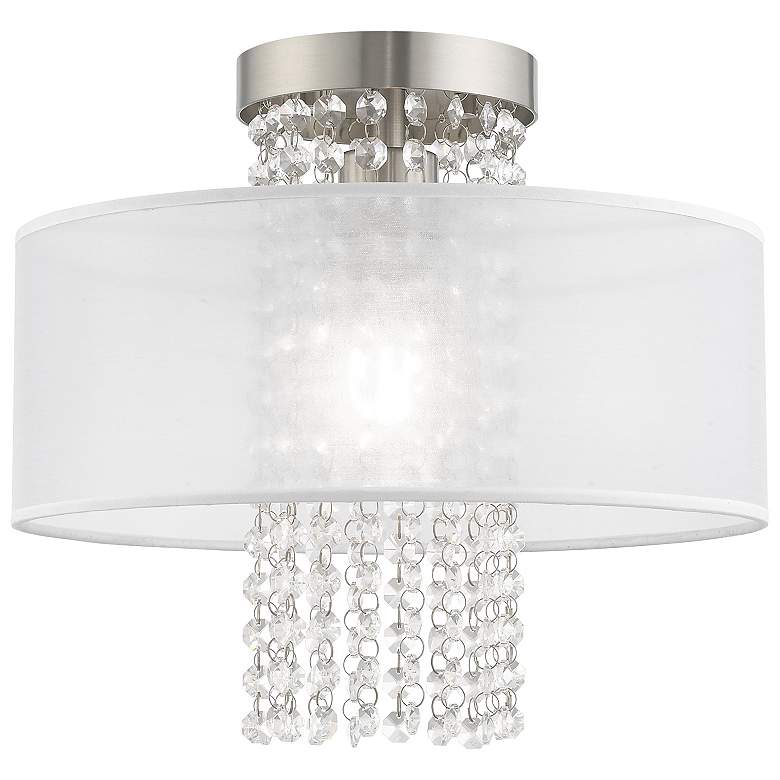 Image 1 Bella Vista 1 Light Brushed Nickel Ceiling Mount