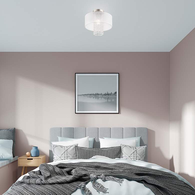 Image 7 Bella Vista 1 Light Brushed Nickel Ceiling Mount more views