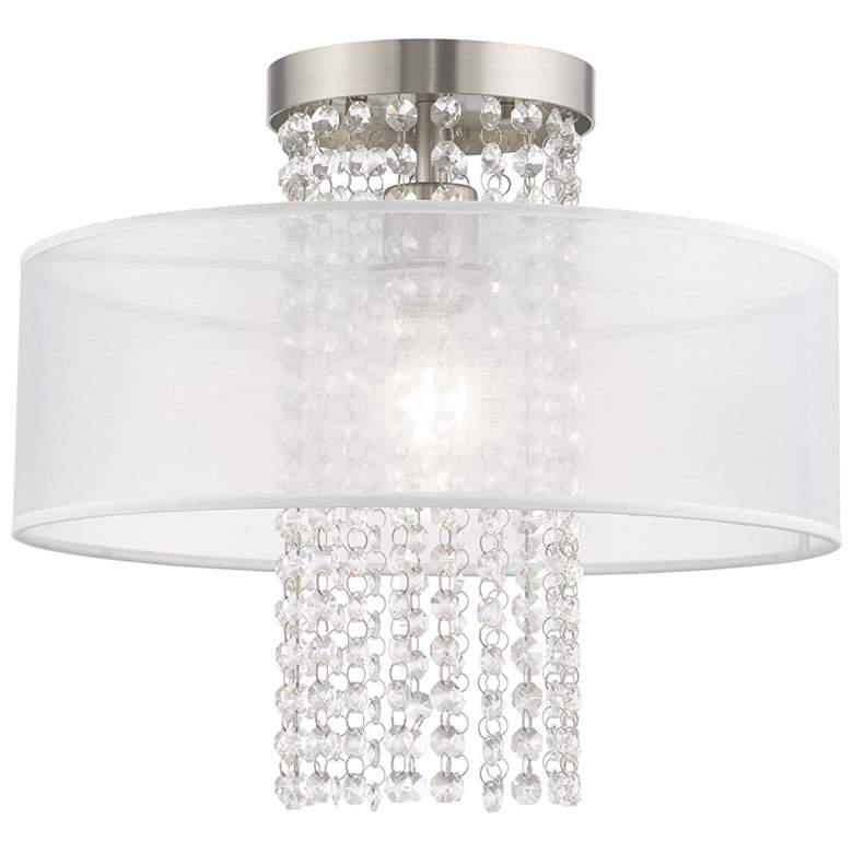 Image 1 Bella Vista 1 Light Brushed Nickel Ceiling Mount