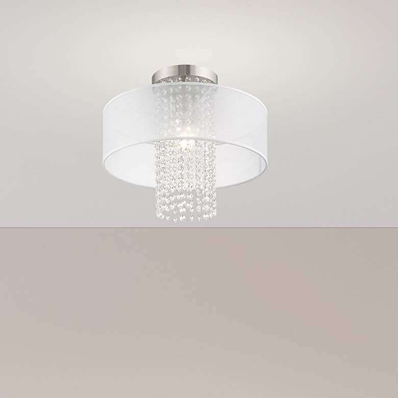 Image 1 Bella Vista 1 Light Brushed Nickel Ceiling Mount