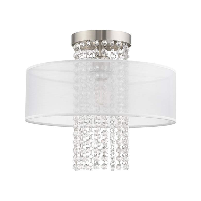 Image 4 Bella Vista 1 Light Brushed Nickel Ceiling Mount more views