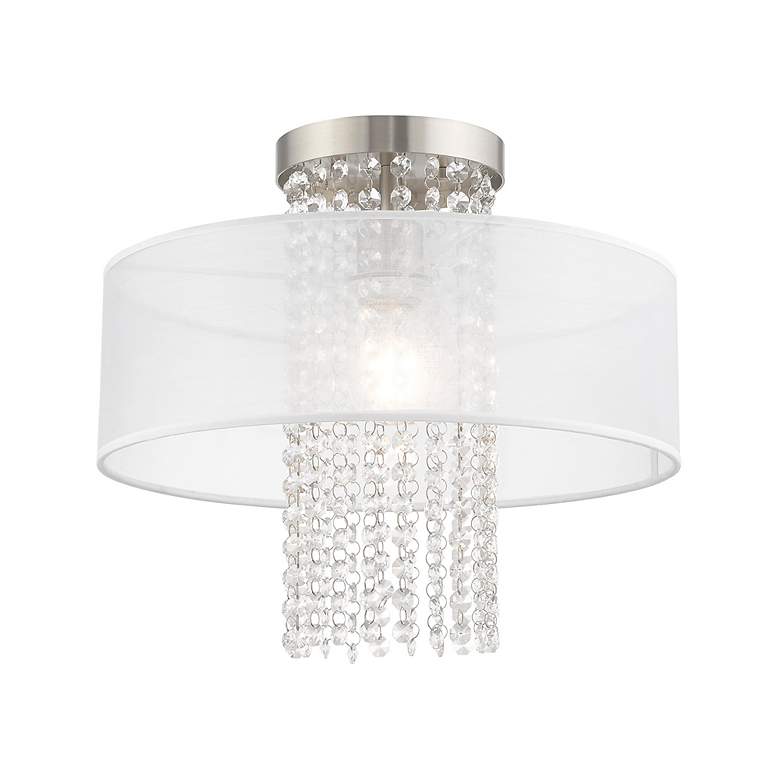 Image 5 Bella Vista 1 Light Brushed Nickel Ceiling Mount more views