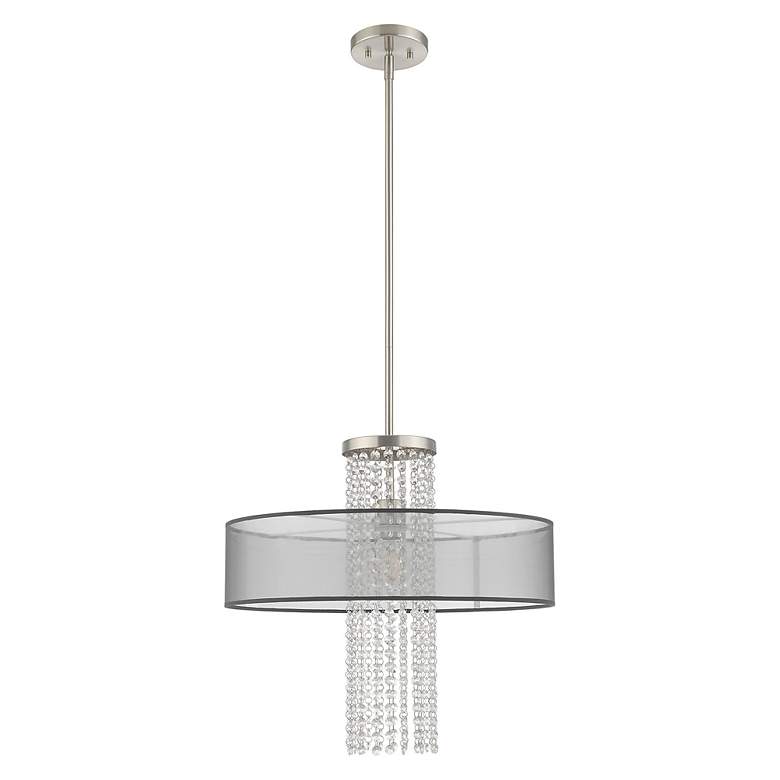 Image 4 Bella Vista 1 Light Brushed Nickel Pendant Chandelier more views