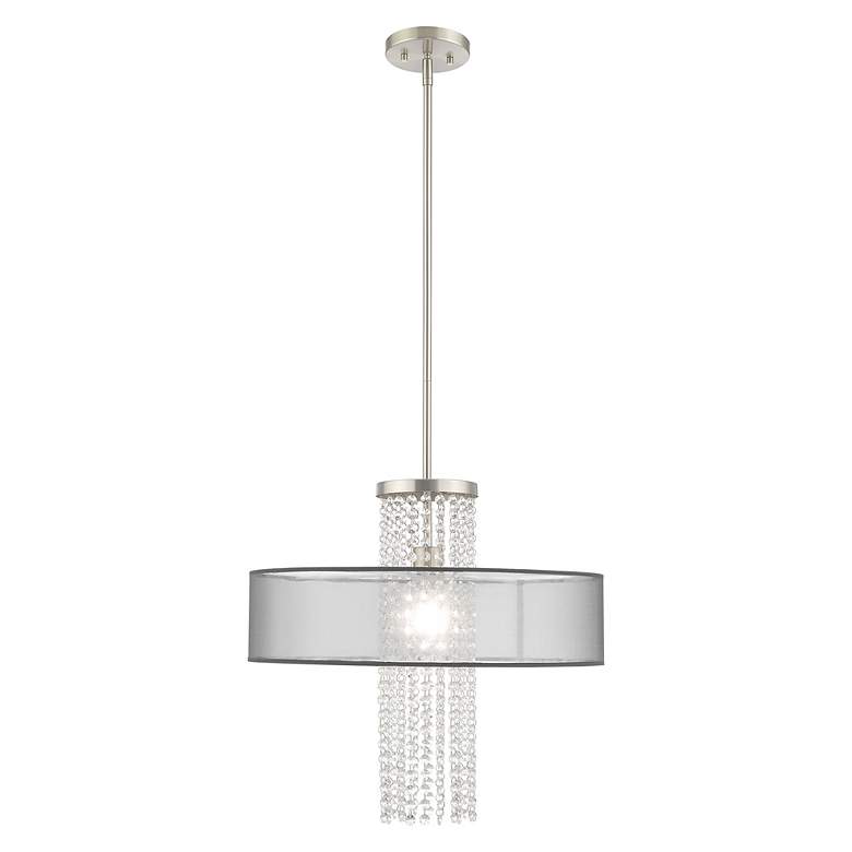 Image 5 Bella Vista 1 Light Brushed Nickel Pendant Chandelier more views