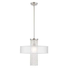 Image5 of Bella Vista 1 Light Brushed Nickel Pendant Chandelier more views