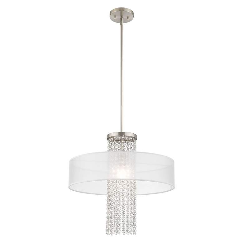 Image 6 Bella Vista 1 Light Brushed Nickel Pendant Chandelier more views