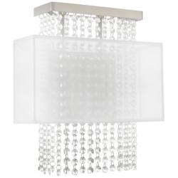 Bella Vista 14 1/2&quot; High Brushed Nickel Crystal Wall Sconce