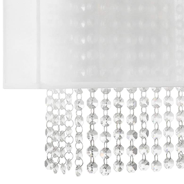 Image 4 Bella Vista 14 1/2" High Brushed Nickel Crystal Wall Sconce more views