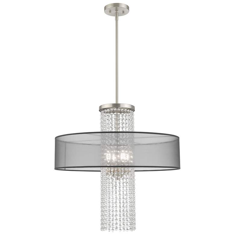Image 1 Bella Vista 4 Light Brushed Nickel Pendant Chandelier