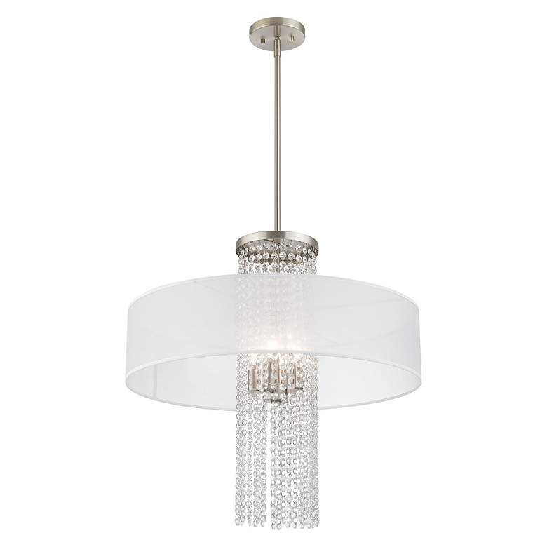 Image 6 Bella Vista 4 Light Brushed Nickel Pendant Chandelier more views