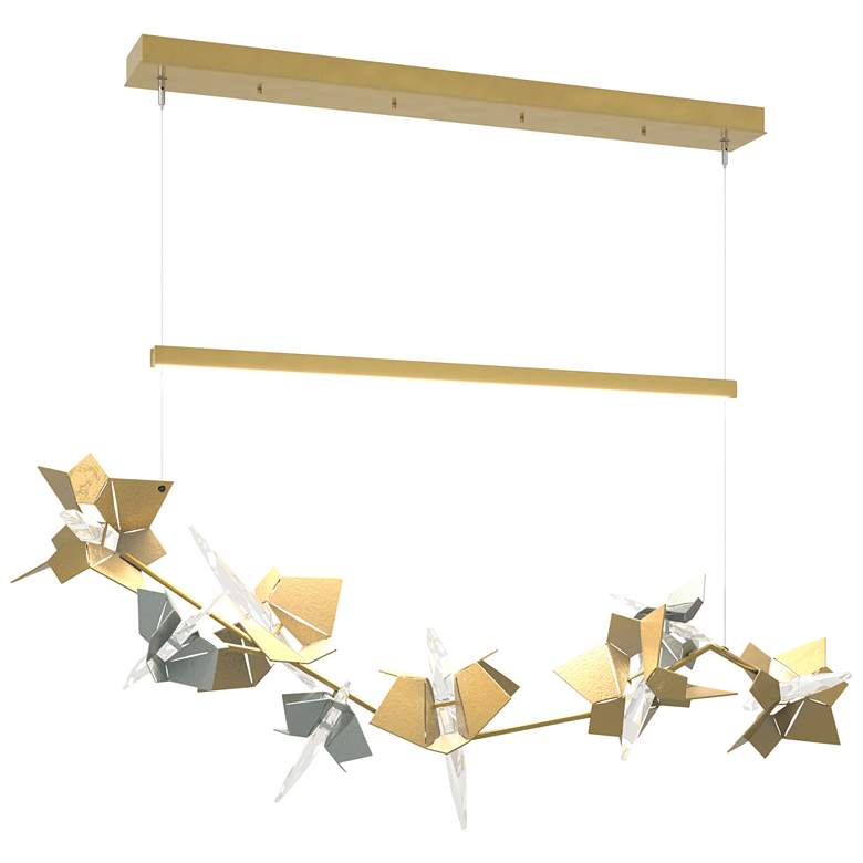 Image 1 Belladonna 50.3"W Accented Modern Brass Standard LED Pendant