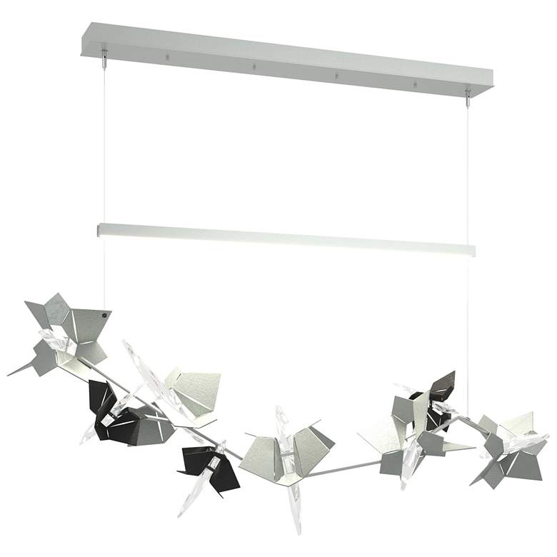 Image 1 Belladonna 50.3"W Black Accented Vintage Platinum Standard LED Pendant