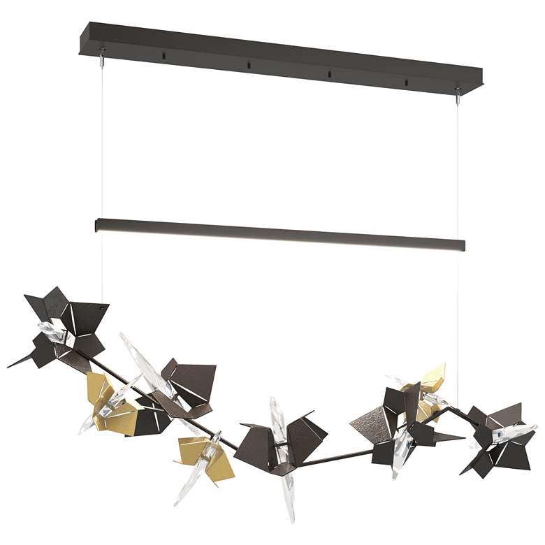 Image 1 Belladonna 50.3"W Brass Accented Oil Rubbed Bronze Standard LED Pendan