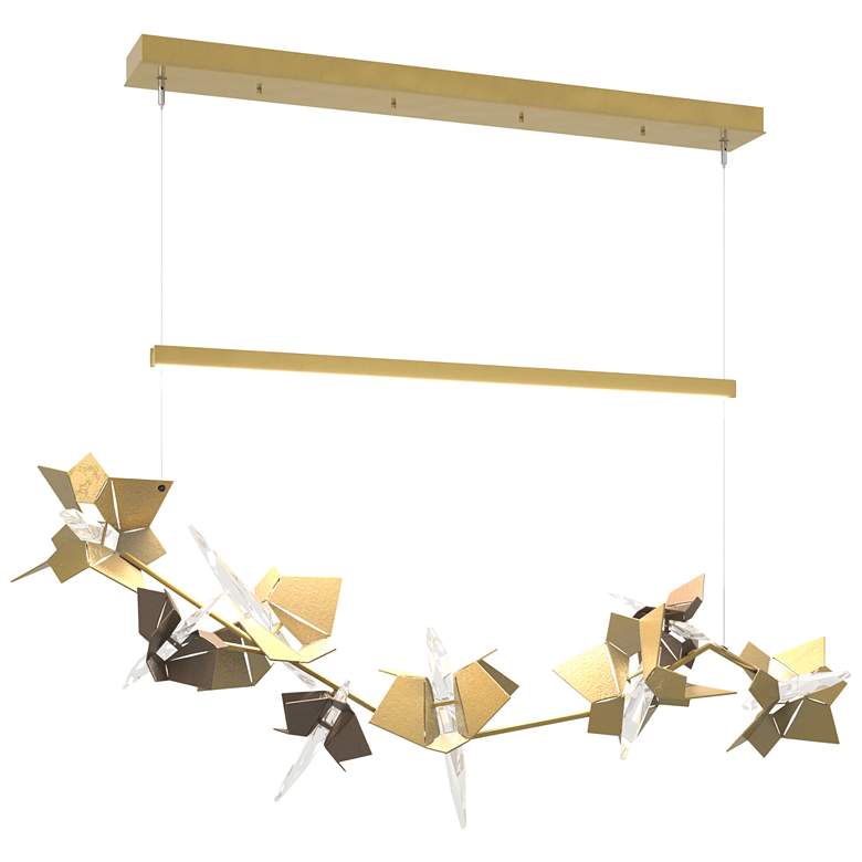 Image 1 Belladonna 50.3"W Bronze Accented Modern Brass Standard LED Pendant