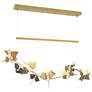 Belladonna 50.3"W Bronze Accented Modern Brass Standard LED Pendant