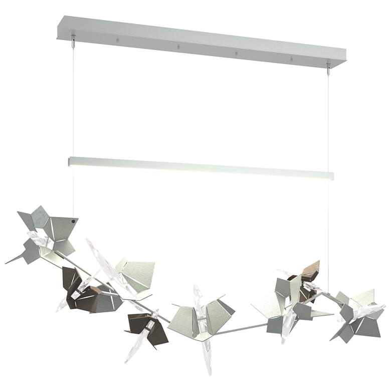 Image 1 Belladonna 50.3"W Dark Smoke Accented Vintage Platinum Standard LED Pe