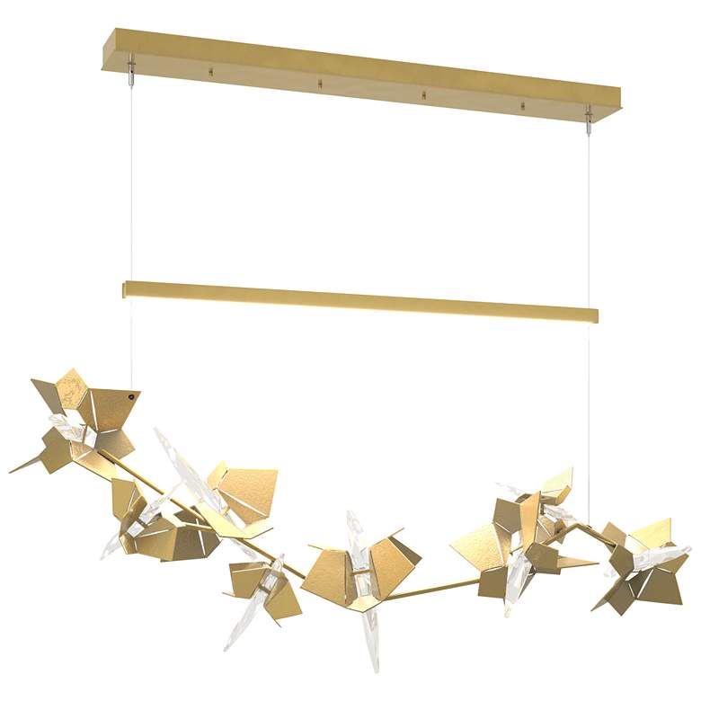 Image 1 Belladonna 50.3"W Modern Brass Accented Modern Brass Standard LED Pend