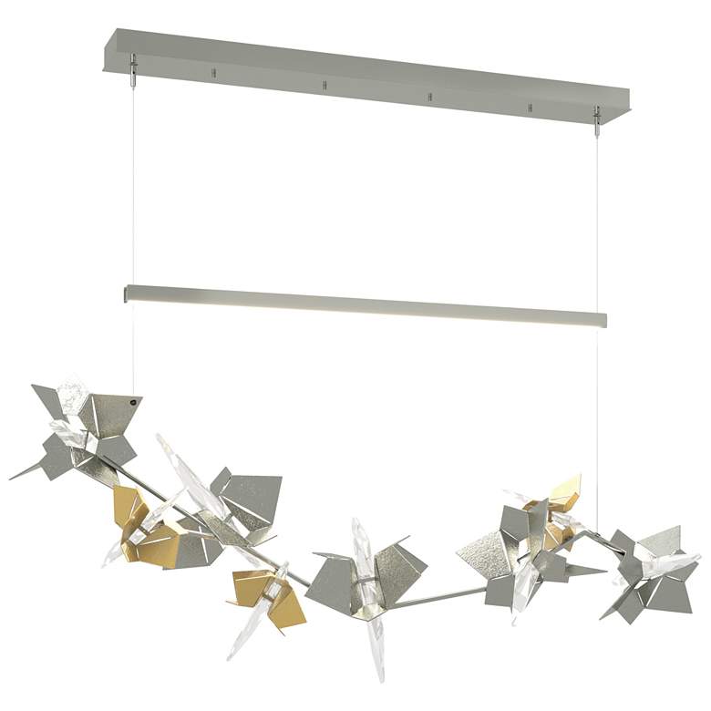 Image 1 Belladonna 50.3"W Modern Brass Accented Sterling Standard LED Pendant