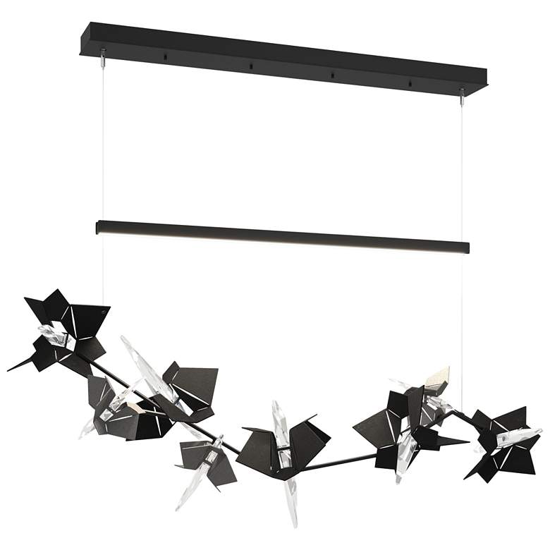 Image 1 Belladonna 50.3"W Natural Iron Accented Black Standard LED Pendant