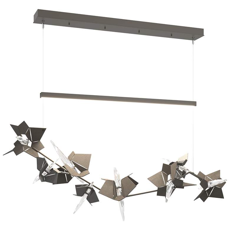 Image 1 Belladonna 50.3"W Natural Iron Accented Dark Smoke Standard LED Pendan
