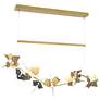 Belladonna 50.3"W Natural Iron Accented Modern Brass Standard LED Pend