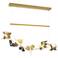 Belladonna 50.3"W Natural Iron Accented Modern Brass Standard LED Pend