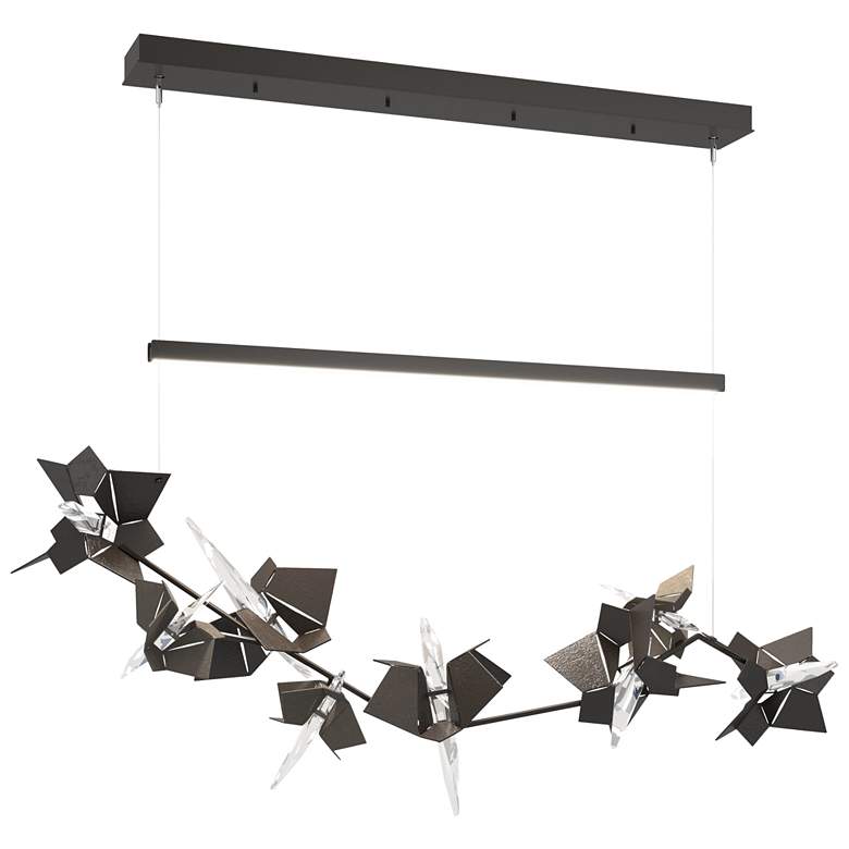 Image 1 Belladonna 50.3"W Smoke Accented Oil Rubbed Bronze Standard LED Pendan