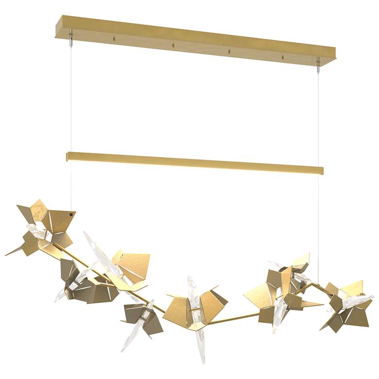 Image 1 Belladonna 50.3"W Soft Gold Accented Modern Brass Standard LED Pendant
