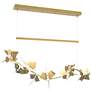 Belladonna 50.3"W Soft Gold Accented Modern Brass Standard LED Pendant